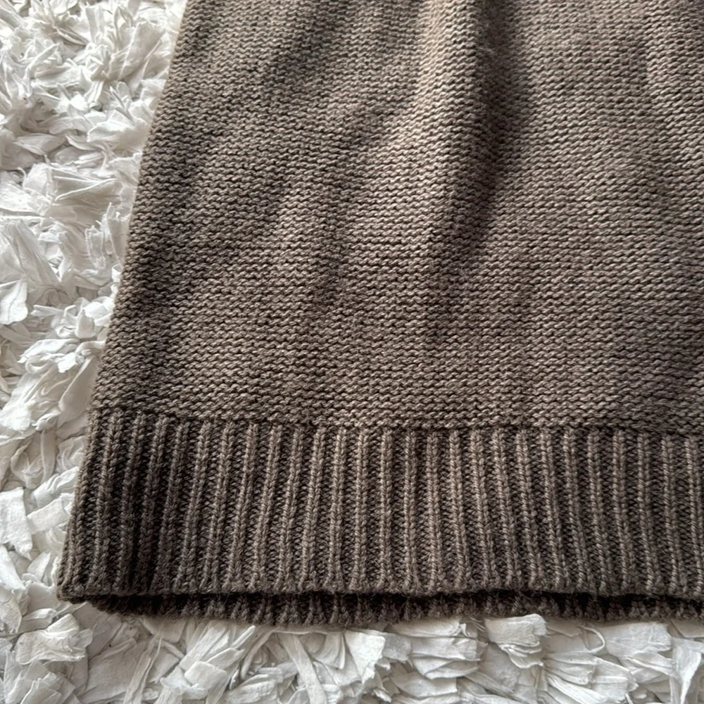 J. Crew Alpaca Blend V-Neck Short Sleeve Knit Tunic Sweater